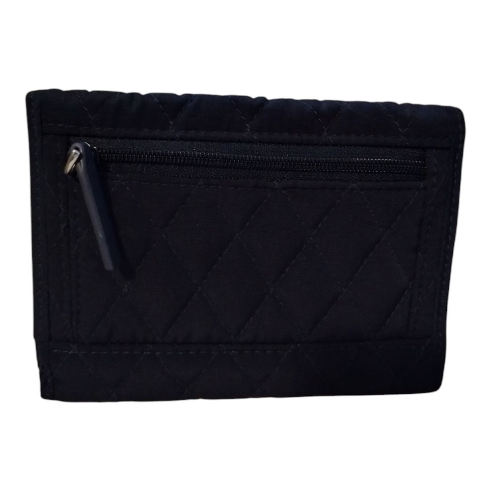 Vera Bradley Moonless Navy Quilted Women's Compact Tri-Fold Wallet - Picture 3 of 3